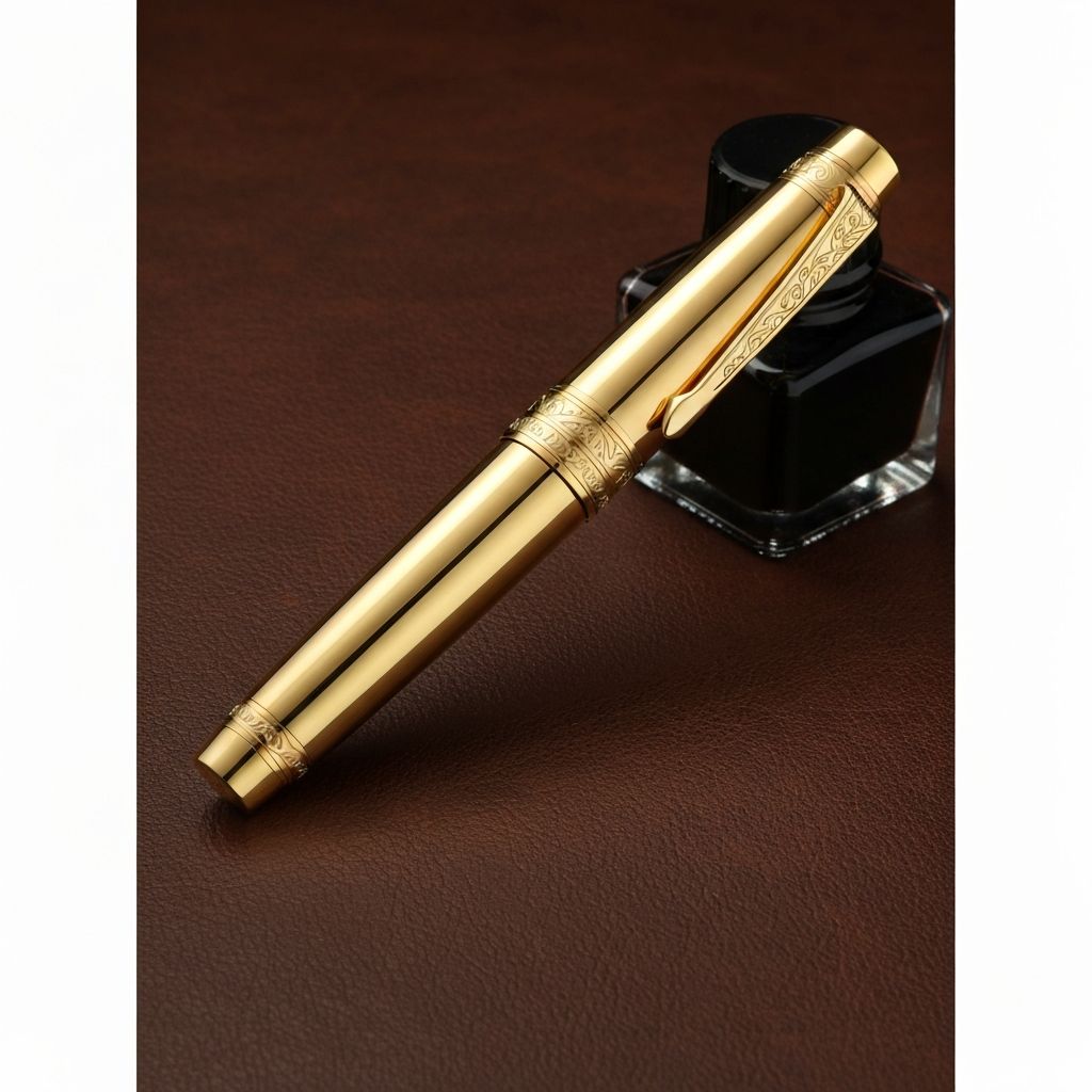 고급 만년필 골드